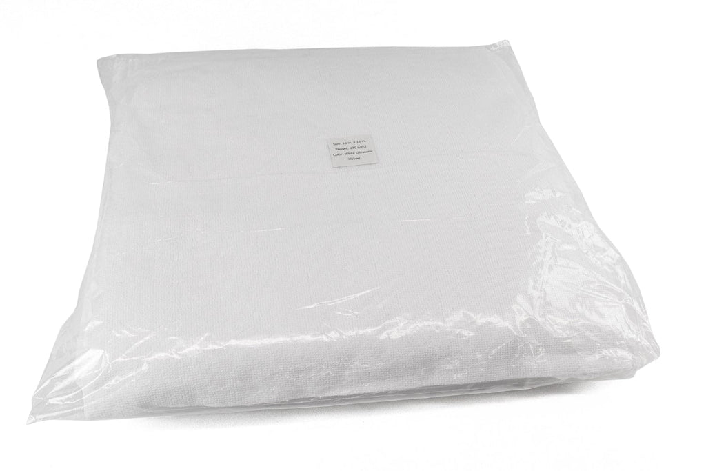 CASE [Utility 230v] Lightweight Edgeless Microfiber Cleaning Towel 16"x16" - Vacuum Packed (10/30-pack, 300 total)