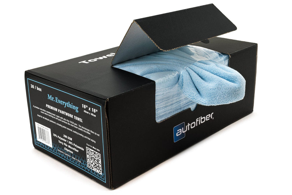 CASE: retail [Mr. Everything] Towels-in-a-Box Premium Paintwork Towel (16 in. x 16 in., 390 gsm) (8/30-packs, 240 towels)