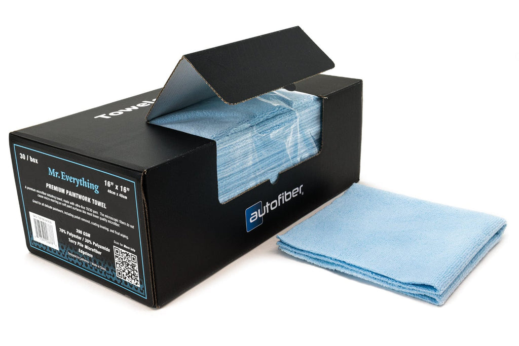 CASE: retail [Mr. Everything] Towels-in-a-Box Premium Paintwork Towel (16 in. x 16 in., 390 gsm) (8/30-packs, 240 towels)