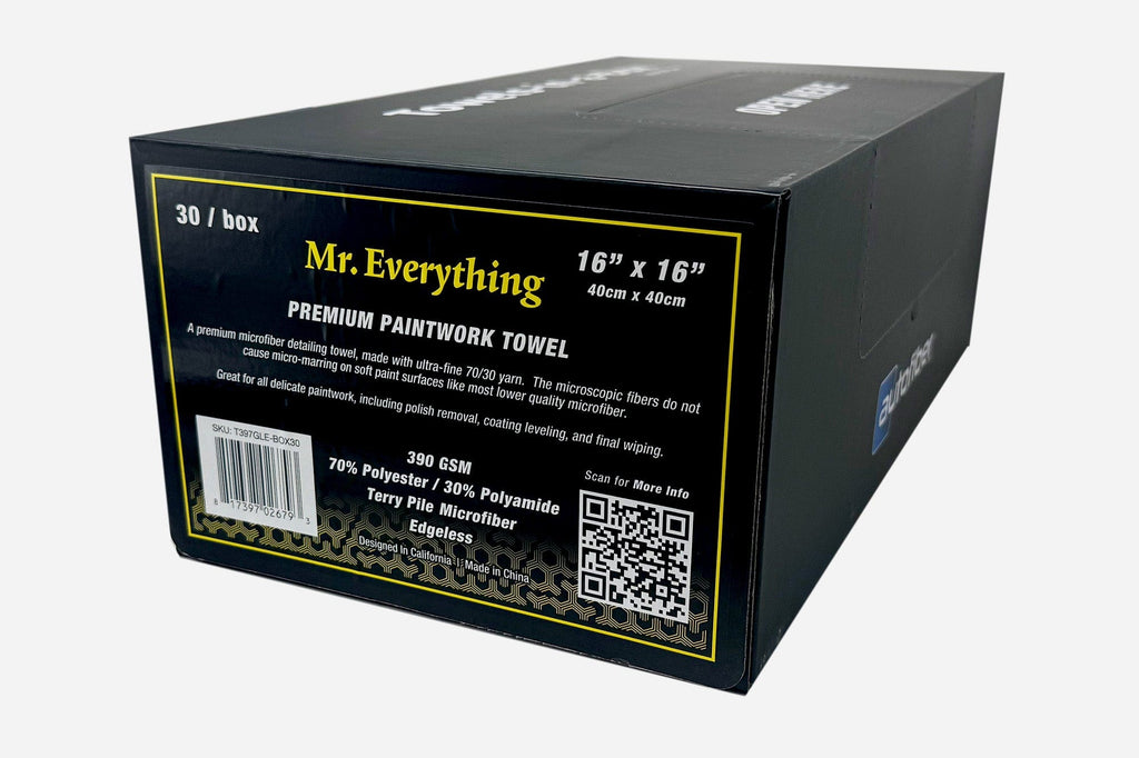 CASE: retail [Mr. Everything] Towels-in-a-Box Premium Paintwork Towel (16 in. x 16 in., 390 gsm) (8/30-packs, 240 towels)