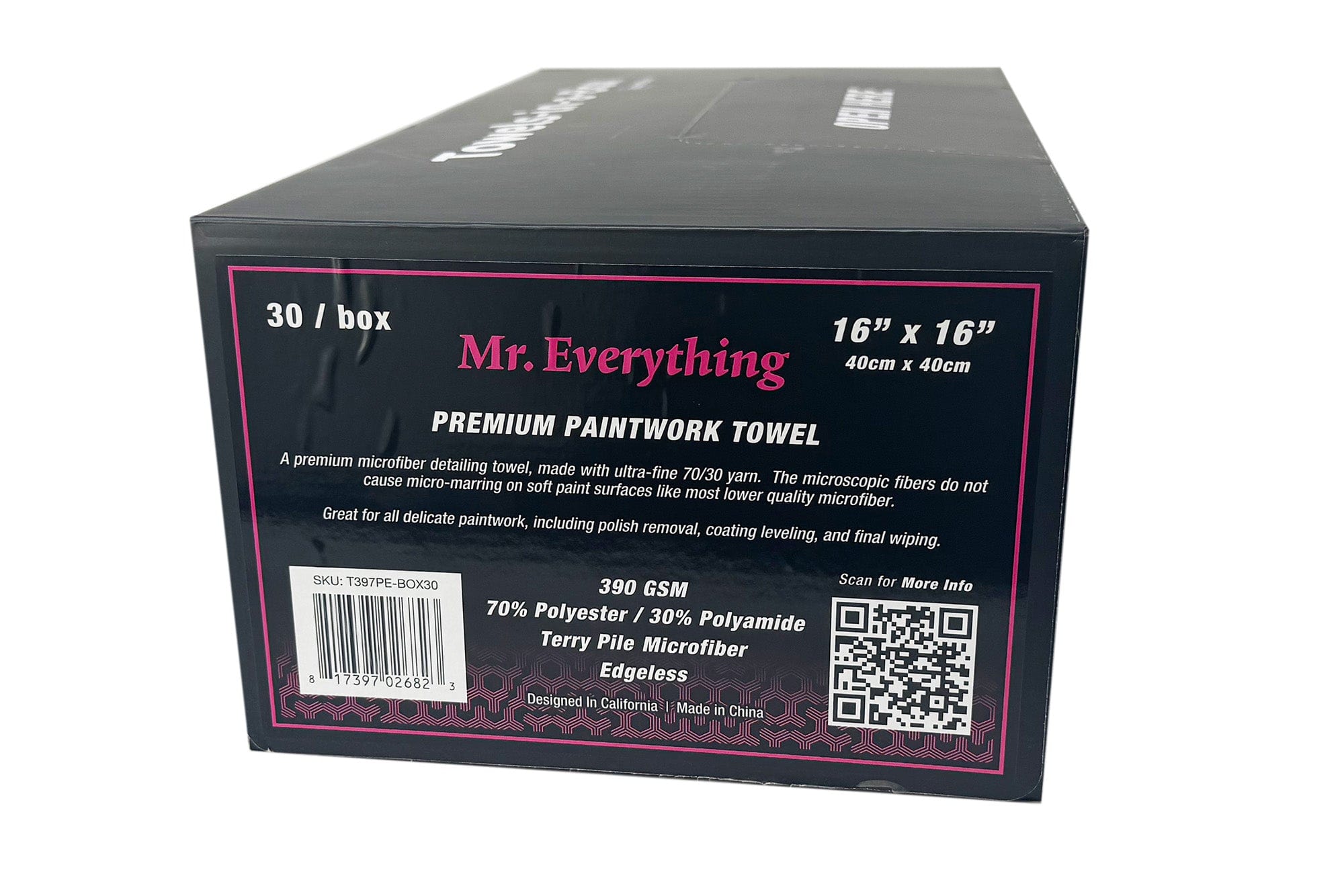 CASE: retail [Mr. Everything] Towels-in-a-Box Premium Paintwork Towel (16 in. x 16 in., 390 gsm) (8/30-packs, 240 towels)