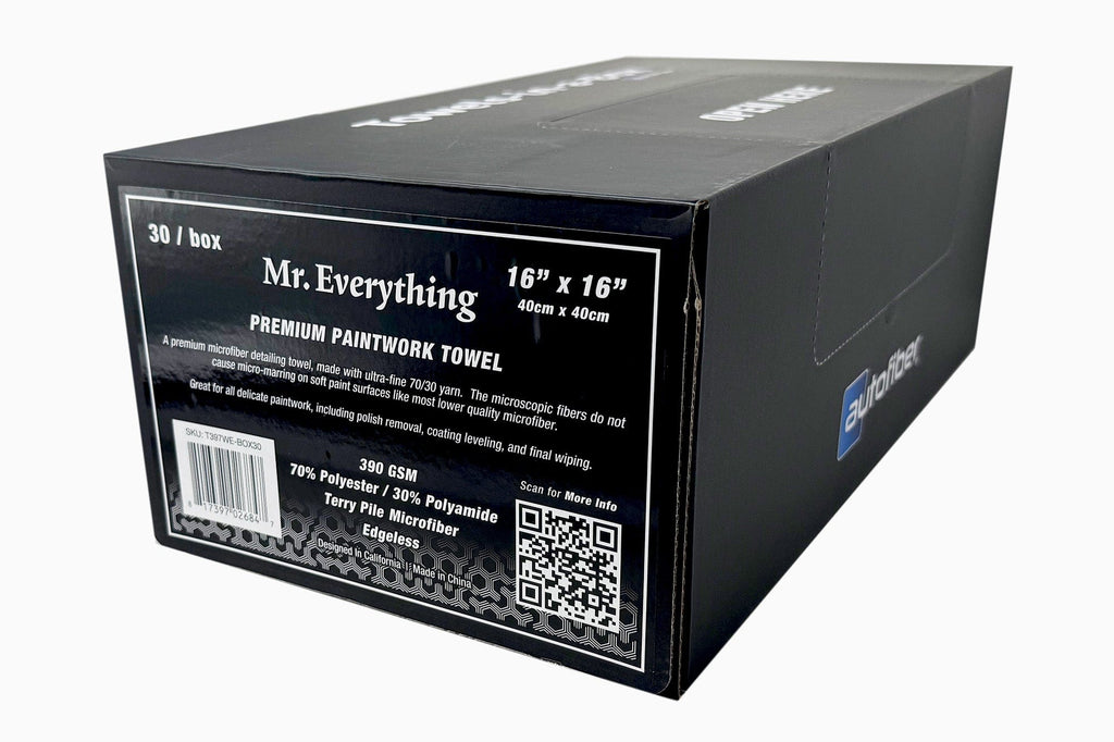 CASE: retail [Mr. Everything] Towels-in-a-Box Premium Paintwork Towel (16 in. x 16 in., 390 gsm) (8/30-packs, 240 towels)