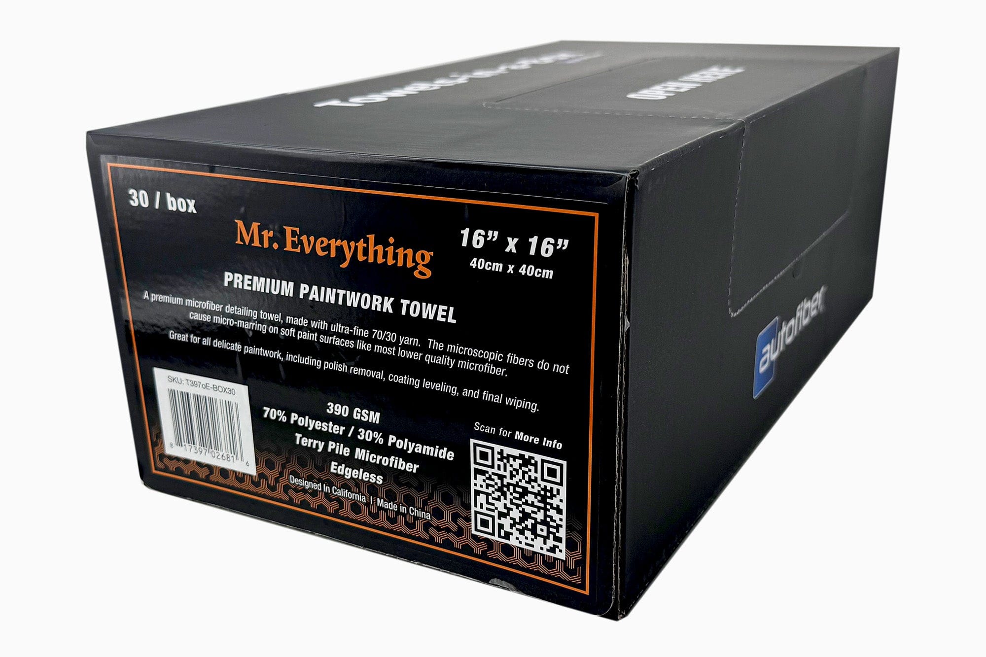 CASE: retail [Mr. Everything] Towels-in-a-Box Premium Paintwork Towel (16 in. x 16 in., 390 gsm) (8/30-packs, 240 towels)