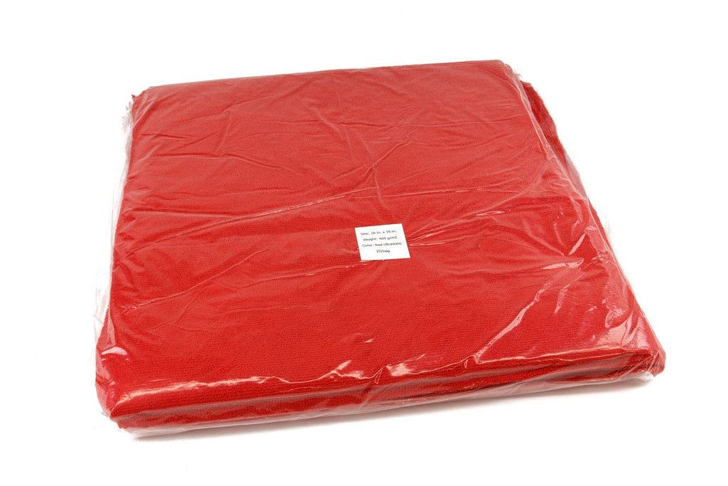 CASE [Utility 400v] Edgeless Microfiber Cleaning Towel 16"x16" Vacuum Bag (10/20-pack, 200 total)