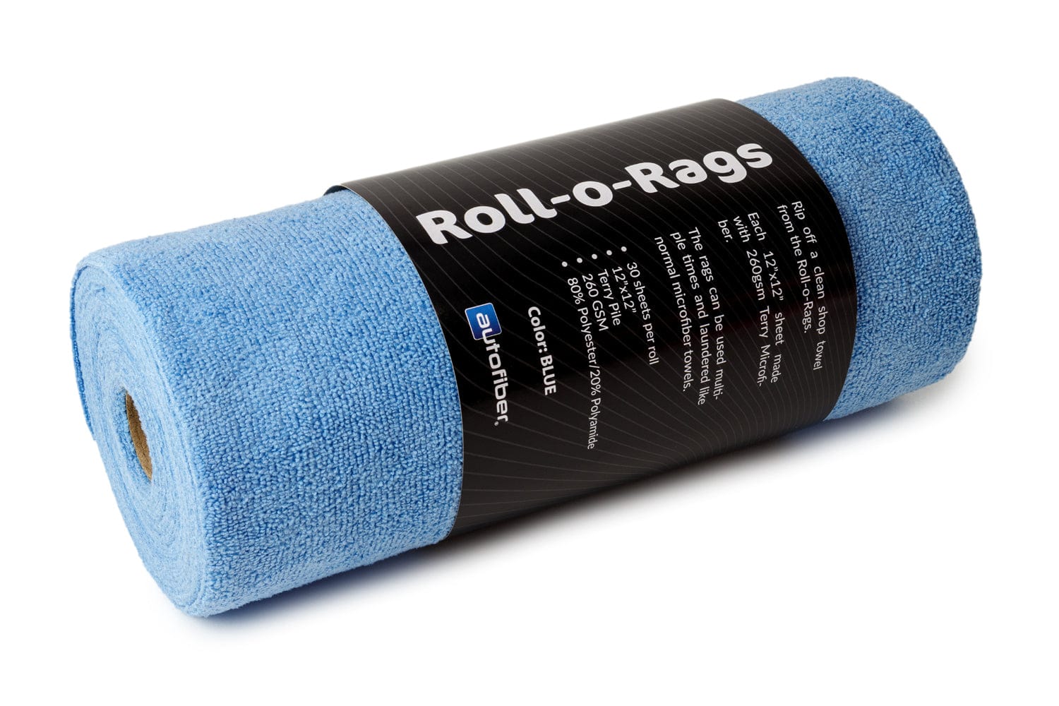 CASE: retail [Roll-o-Rags] Microfiber Towels on a Roll 12"x12" (12/30-packs)