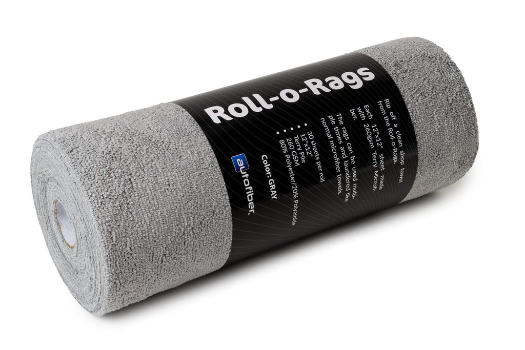 CASE: retail [Roll-o-Rags] Microfiber Towels on a Roll 12"x12" (12/30-packs)