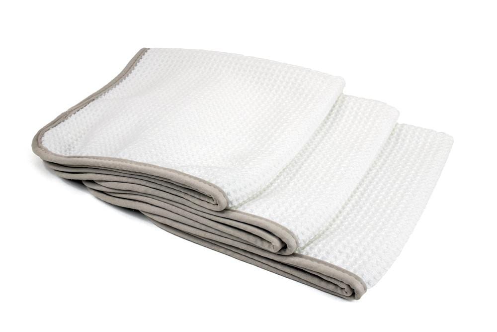 [No Streak Freak] Microfiber Waffle-Weave Glass Towel (16 in. x 16 in. 400 gsm) 3 pack
