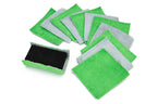 [Saver Block & Refill] Coating Applicator Foam Block with Side Velcro and Refill Saver Sheets with Barrier Layer (3.5 in. x 2 in. x 1 in.) - 12 pack