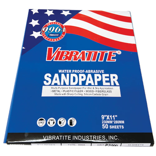 50 Sheets 11 x 9 inch Sandpaper Grit 320 - 3000