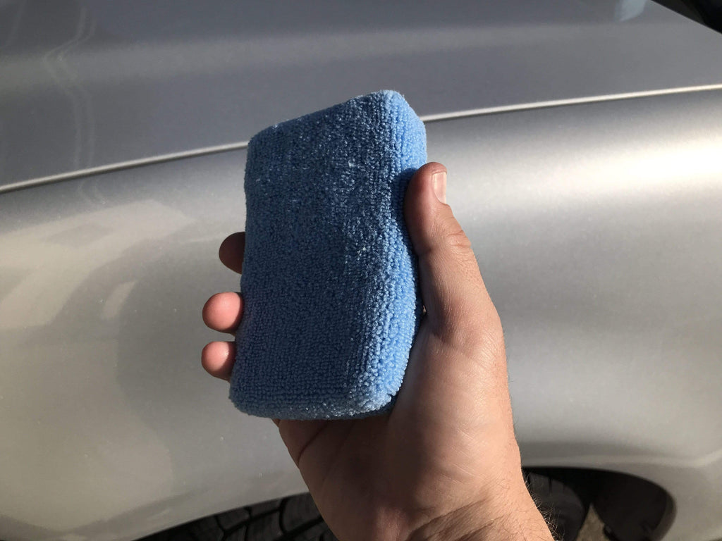 [Block Sponge] Thin Microfiber Applicator Pad (5 in. x 3.5 in. x 0.75 in.) 4 Pack