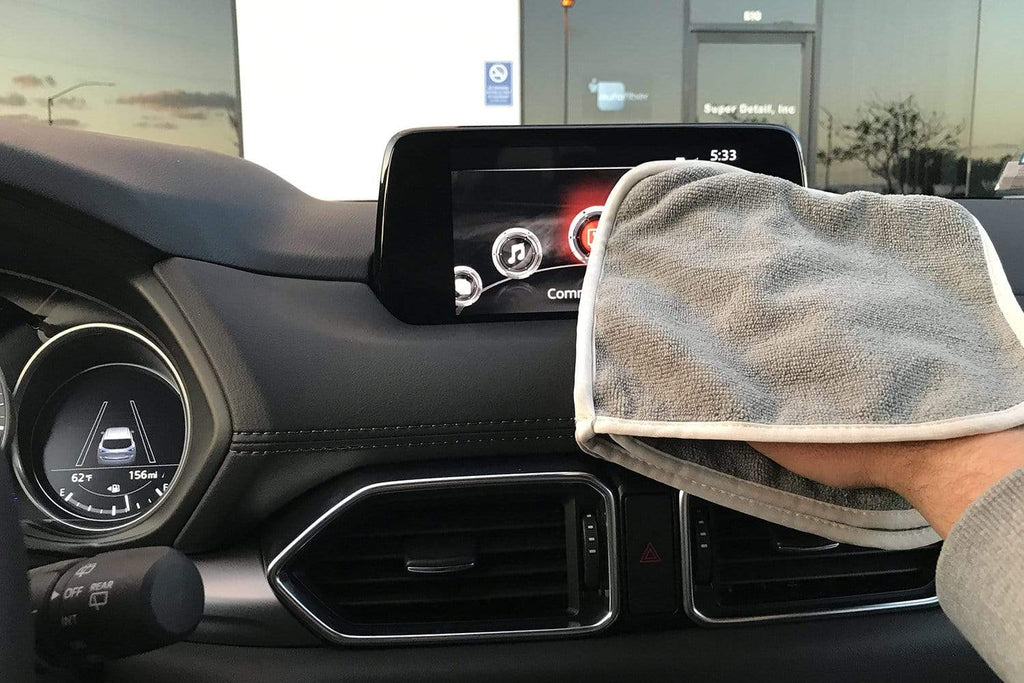 [Interior Flip] Microfiber Dash, Plastic, Leather and Upholstery Towel (8 in. x 8 in) 6 pack