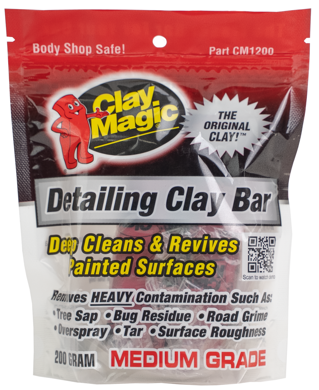 Clay Magic® Red Detailing Clay Bar - Medium Grade