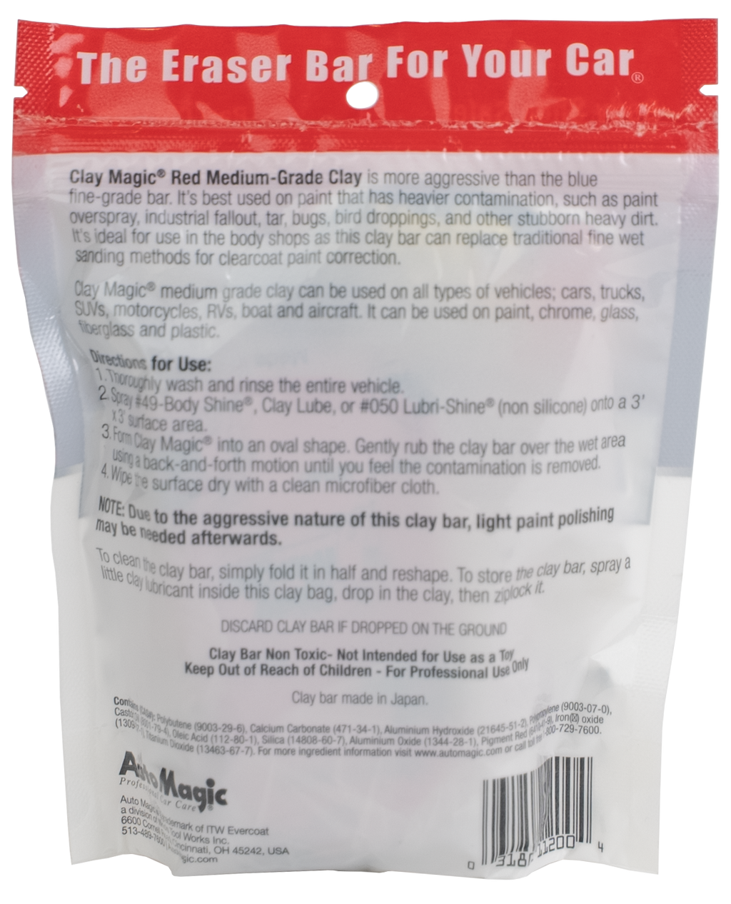 Clay Magic® Red Detailing Clay Bar - Medium Grade