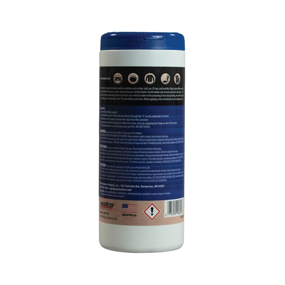 Leather Cleaning and Conditioning Wipes