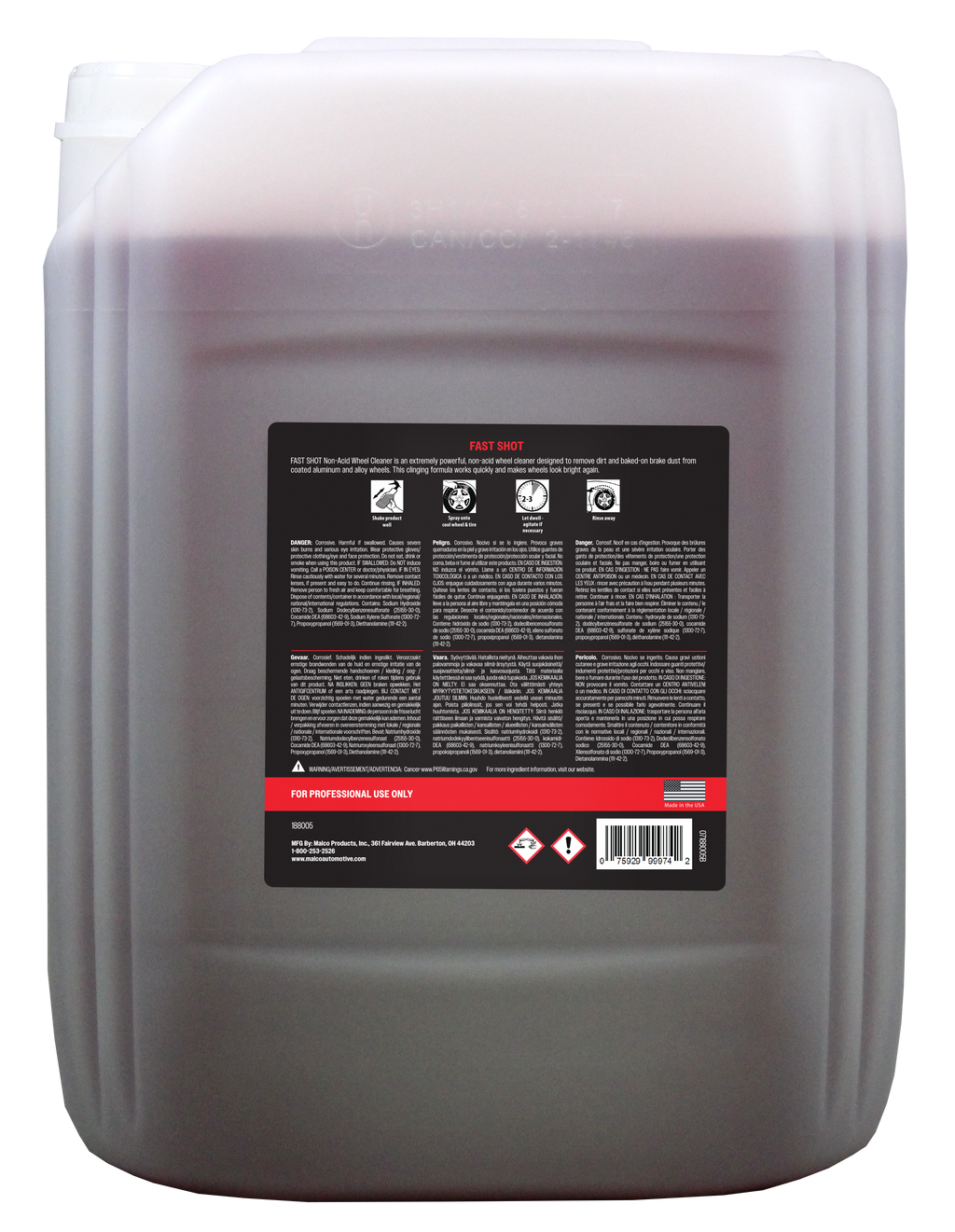 Fast Shot Wheel & Tire Cleaner Non-acid Formula