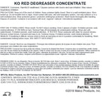 Ko Red Degreaser Concentrate