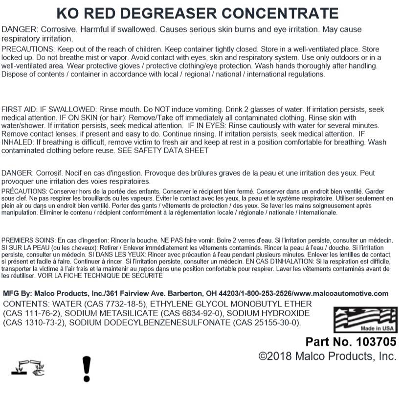 Ko Red Degreaser Concentrate