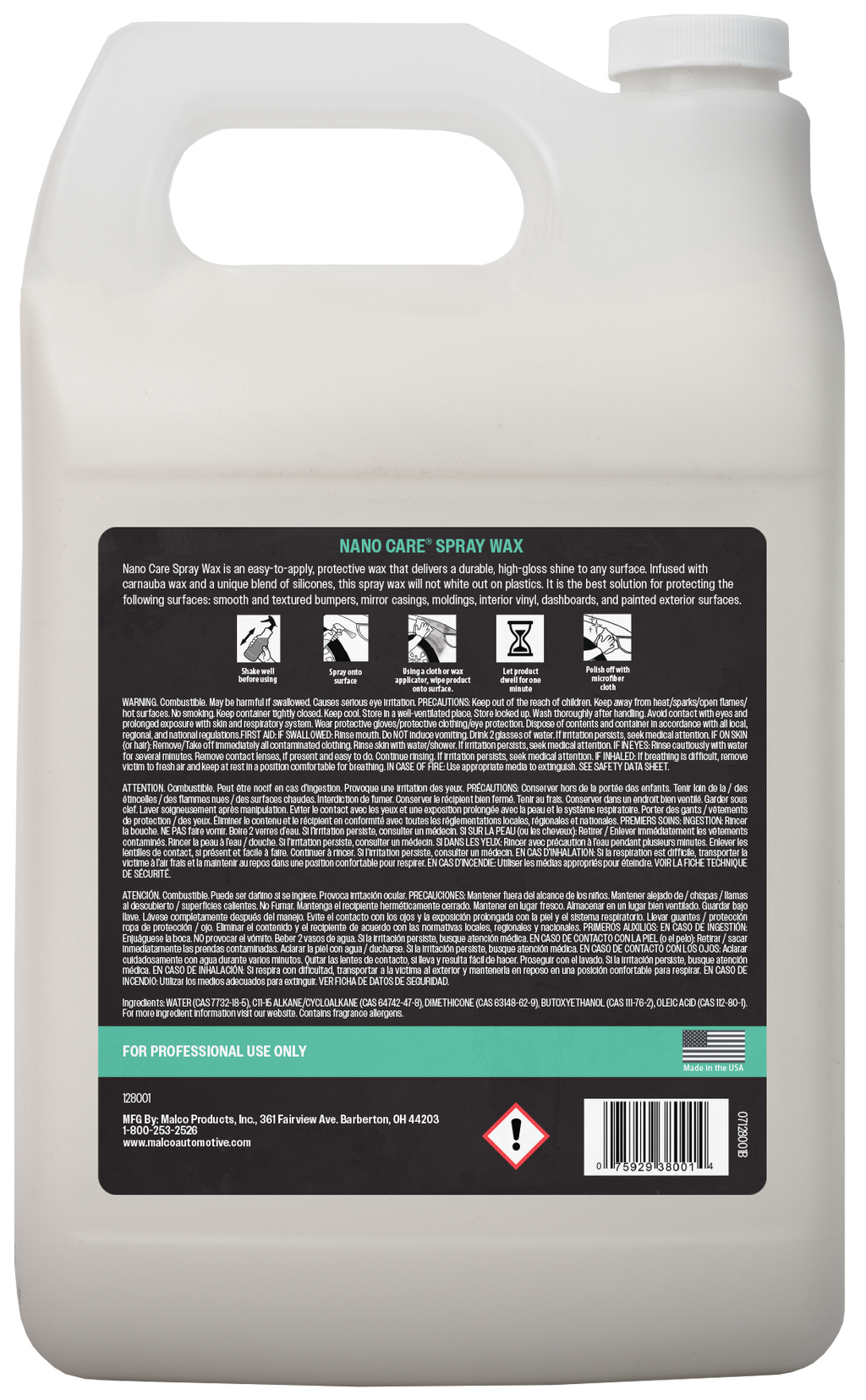 Nanocare® Spray Wax