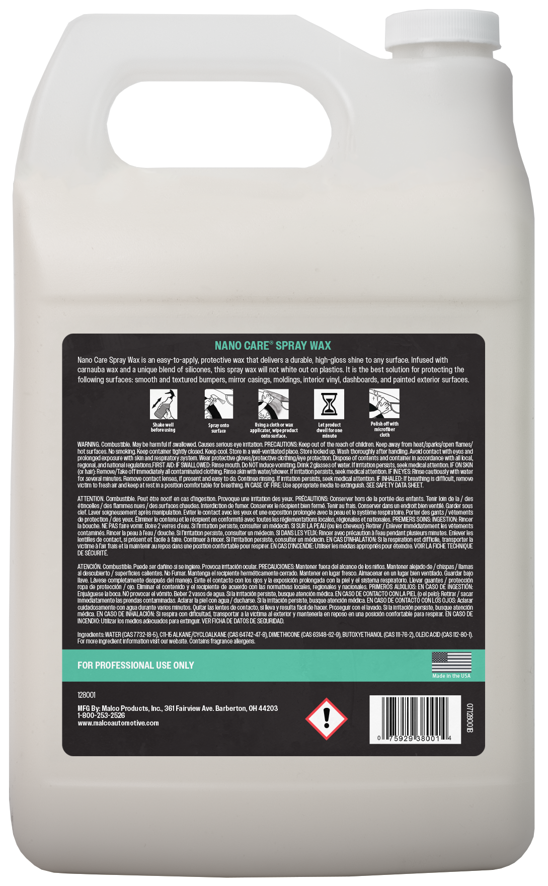 Nanocare® Spray Wax
