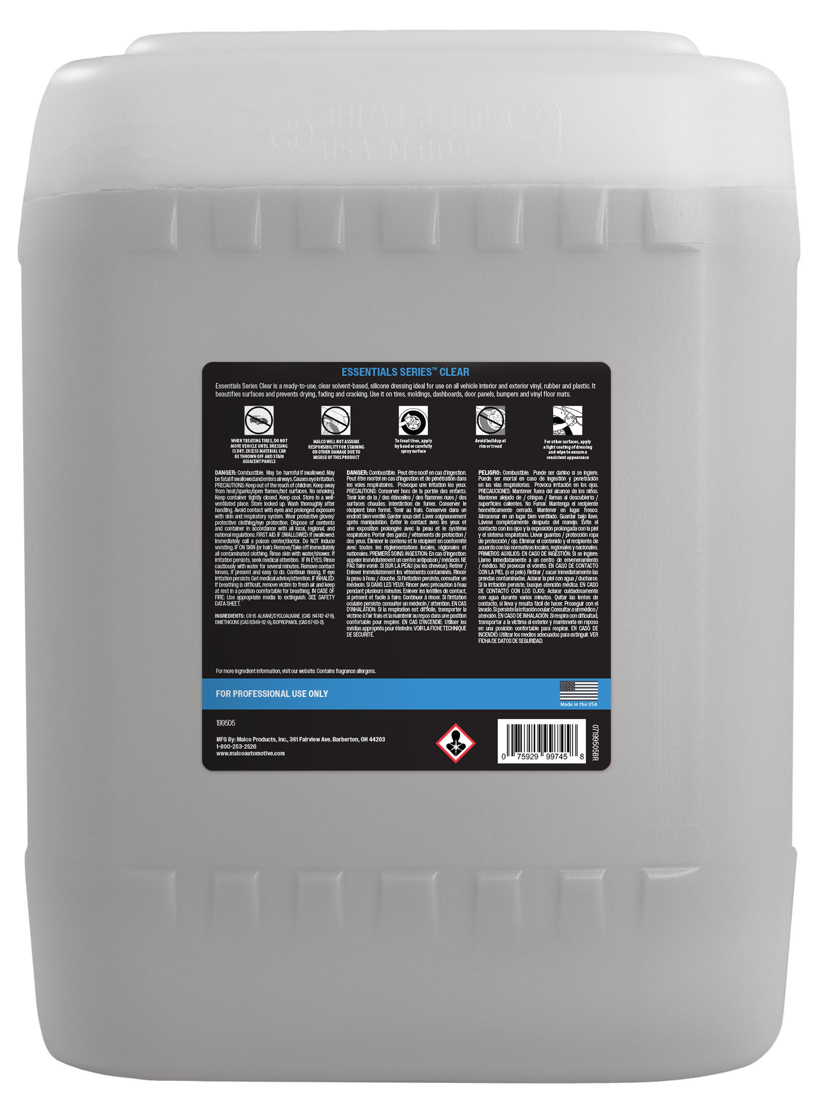 Essentials Series Clear Solvent-based Dressing