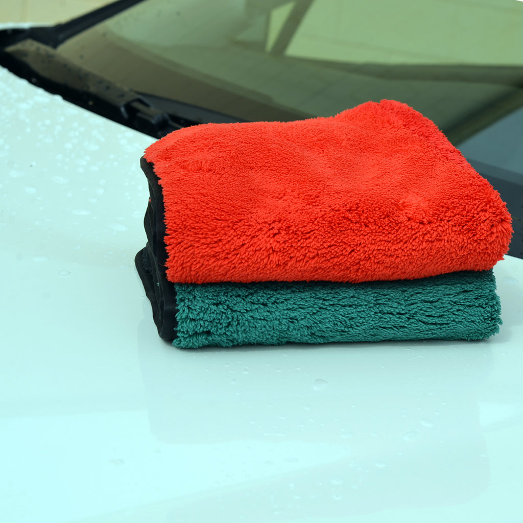 Dual-Faced Deluxe Buffing Towel, 820 GSM, 16"x16"