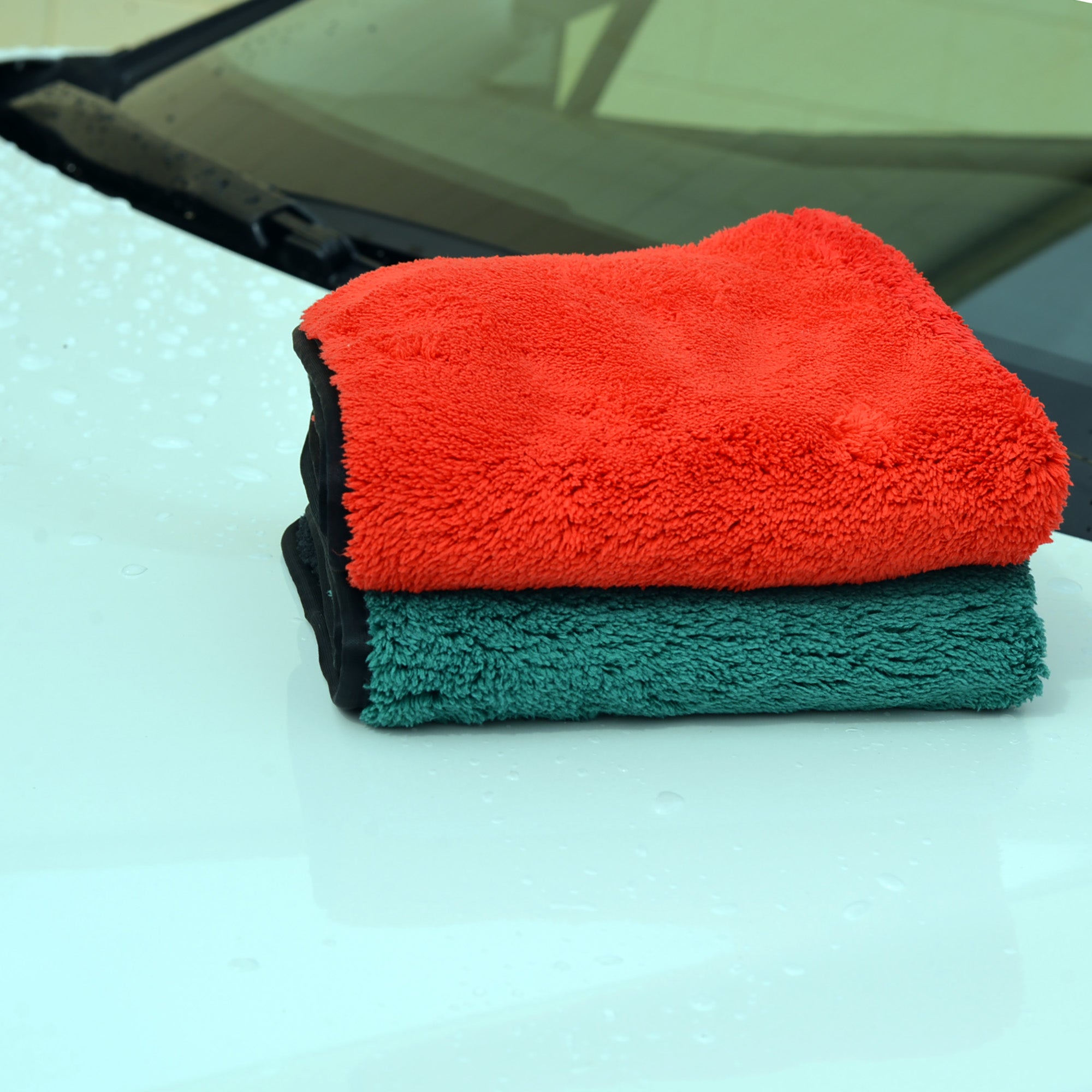 Dual-Faced Deluxe Buffing Towel, 820 GSM, 16"x16"