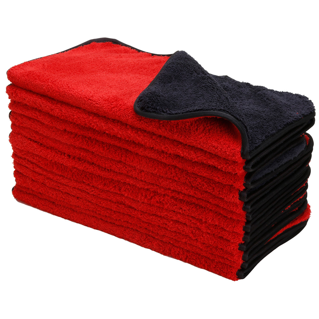 Dual-Faced Deluxe Buffing Towel, 820 GSM, 16"x16"