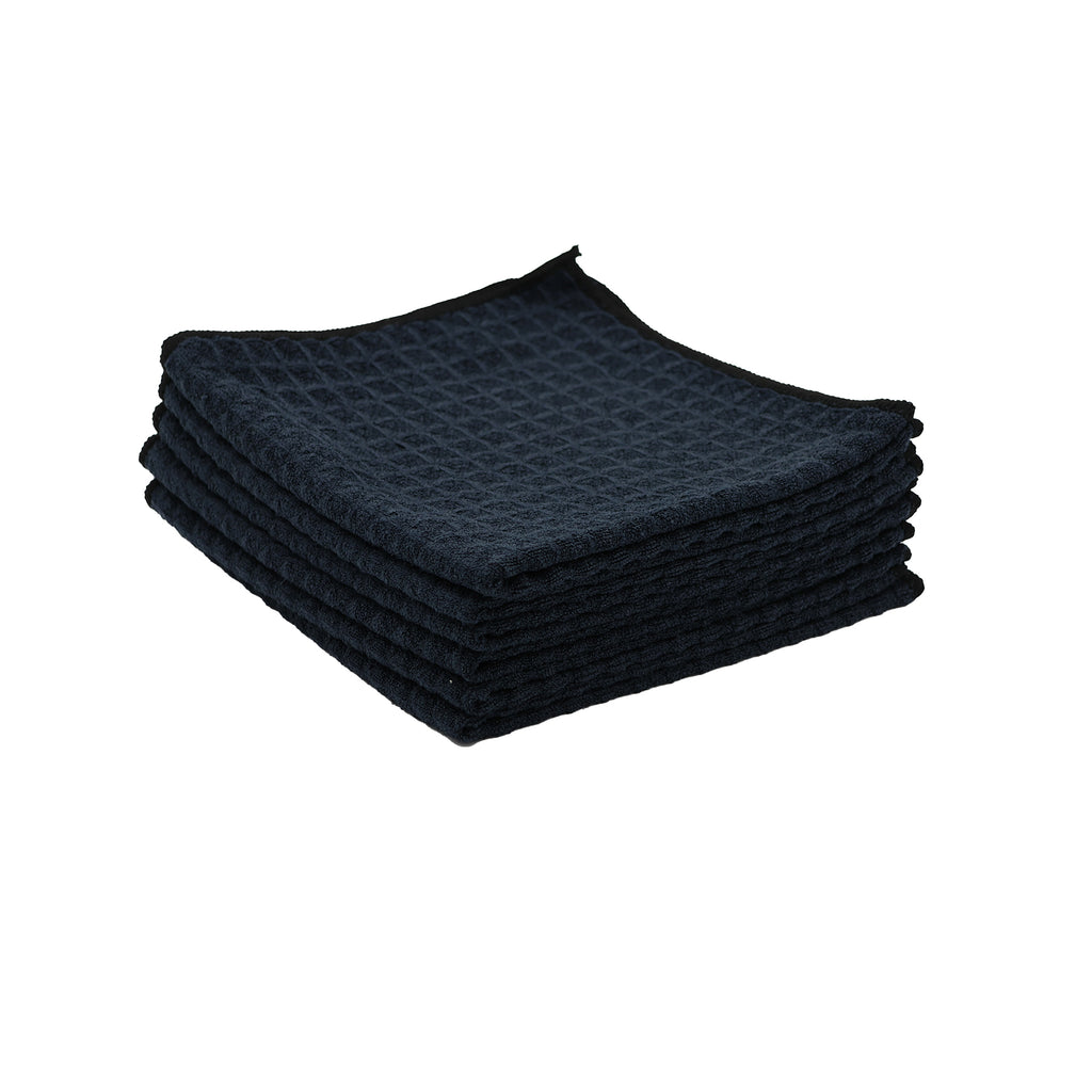 Waffle Weave Glass Towel, 360-380 GSM, 16" x 16"