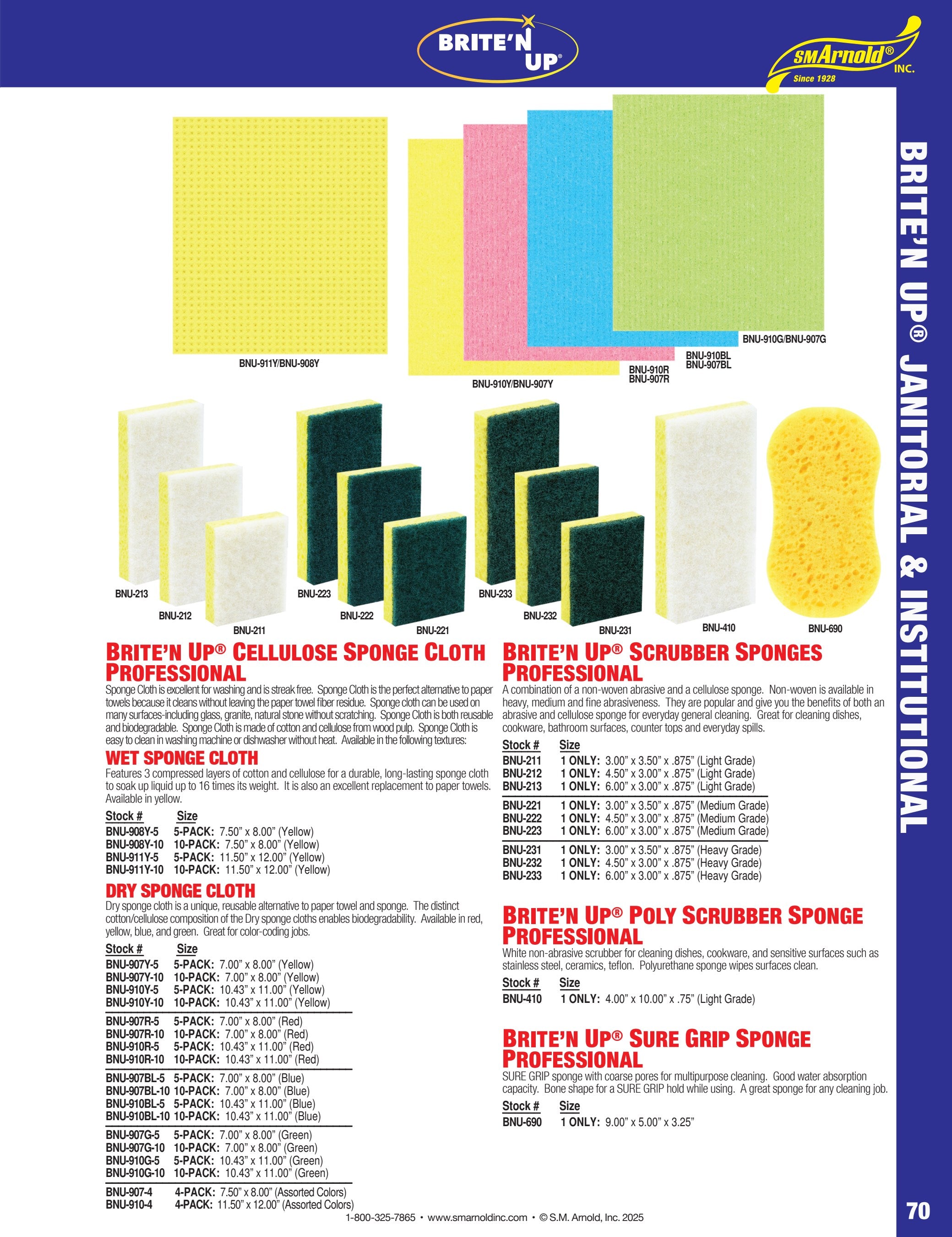 Brite’N Up® Poly Scrubber Sponge Professional