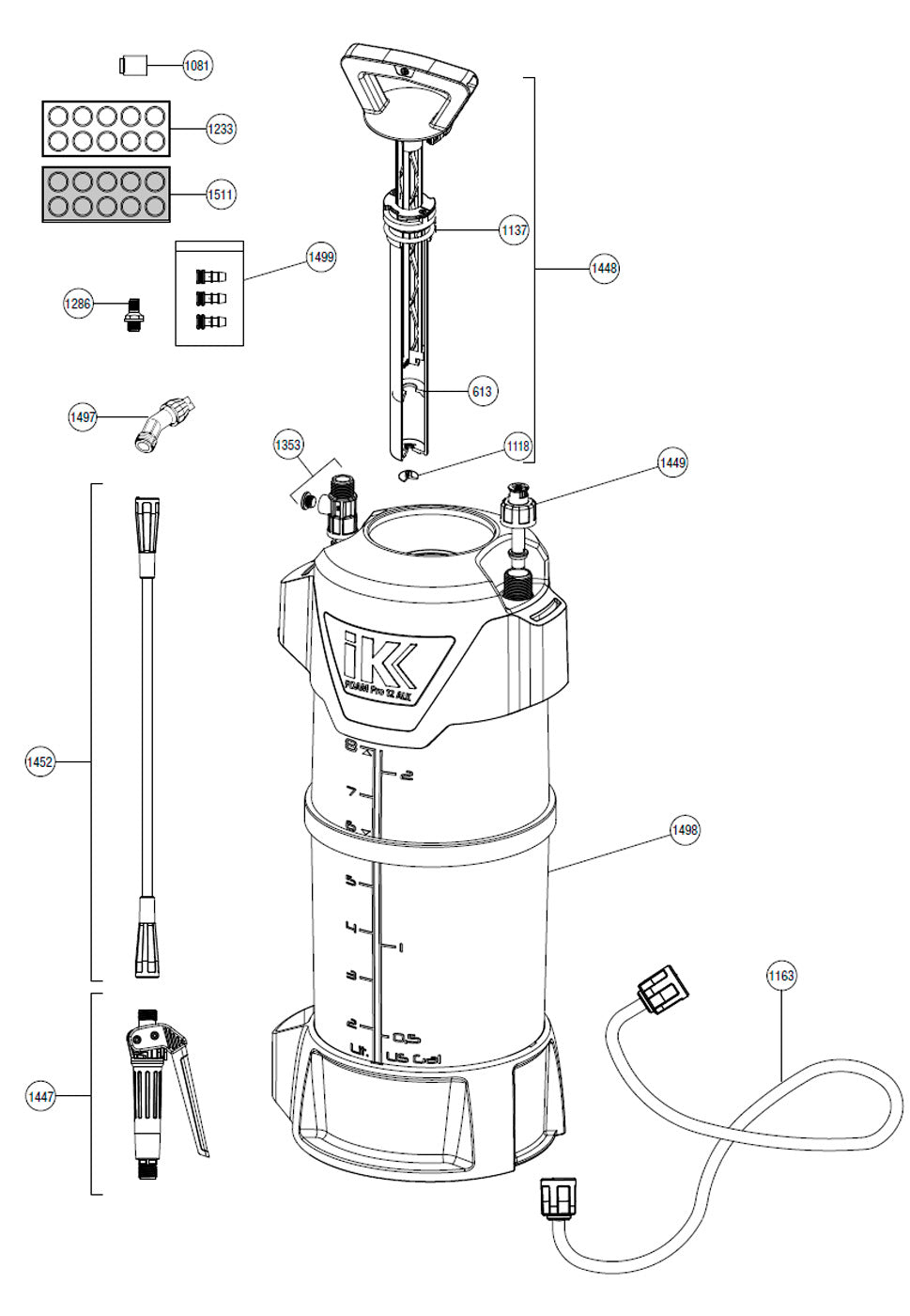 Spare parts IK FOAM Pro 12 ALK