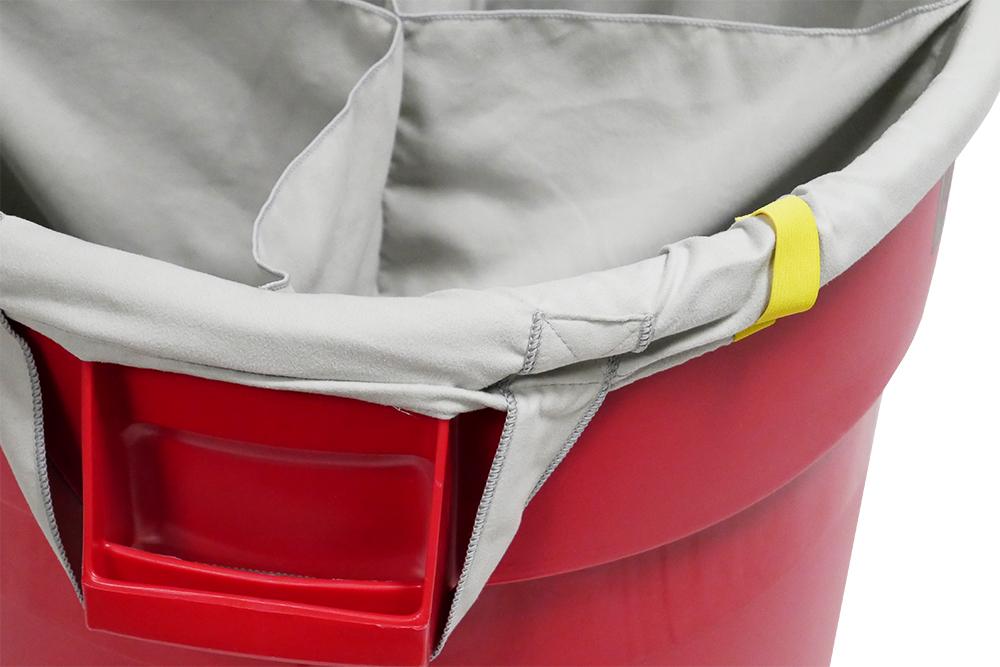 Dirty [Towel Separator] Bag Insert for Standard 32 Gallon Trash Can - 4 sections