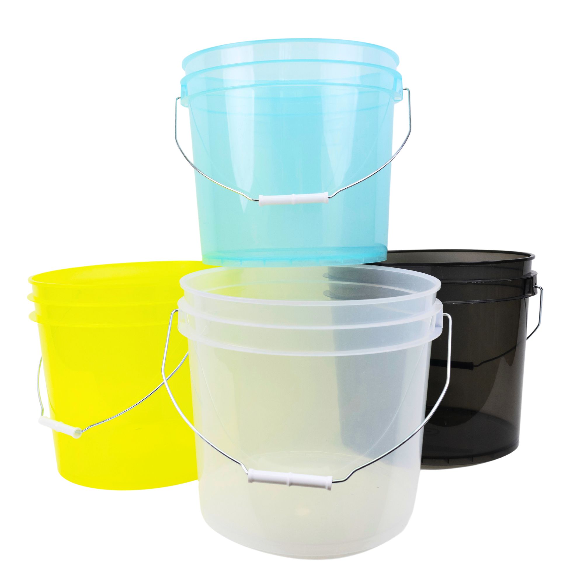 Transparent Bucket, 3.5 Gallon, Pack of 12