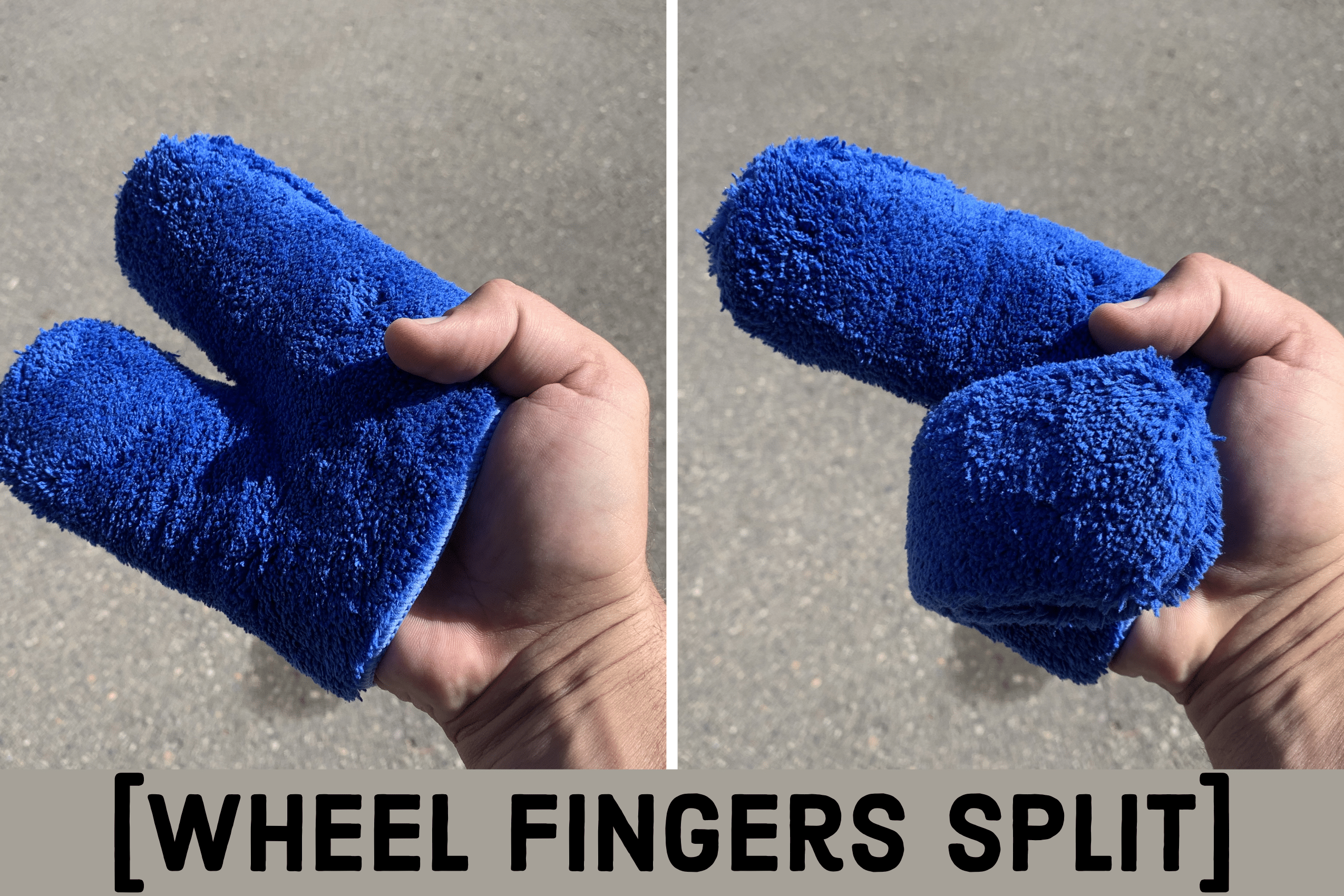 [Wheel Fingers] Microfiber Rim and Wheel Half Mitts (4.5 in. x 6 in.) 4 pack